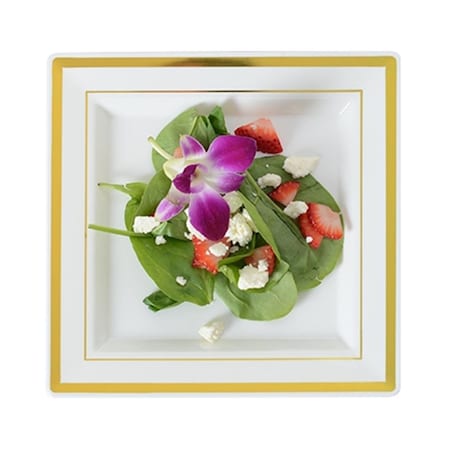 Fineline Settings Bone Square Dessert Plate 5507-BO